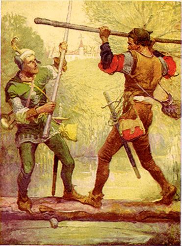 Louis Rhead Robin Hood and Little John oil painting picture
